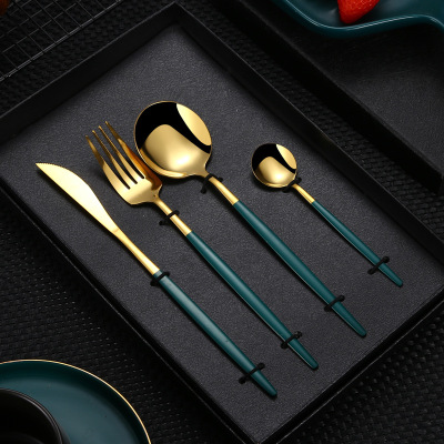 Tableware Knife Fork and Spoon Western Food FourPiece Set HighProfile Figure Portugal Knife Fork and Spoon Gift Set