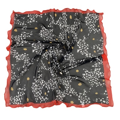 2020 FENNYSUN 60x60 Small Square Silk Polyester Leopard Dot 