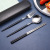 Stainless Steel Tableware Set Portable Spoon Chopsticks Fork ThreePiece Set Gift Portuguese Student Spoon Chopsticks Set