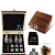 6 Tablets with Ice Clip Containing Flannel Bag with 2 Wine Glass Whisky Stone Wooden Box Gift Set
