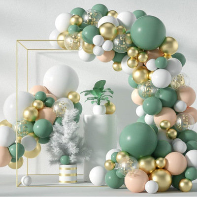 Amazon White Salvia Officinalis Green Gold Colorful Paper Scrap Balloon Set Wedding Birthday Baby Party Decorationxizan