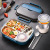 Double Layer Student Lunch Box Double Deck Compartment Large Capacity Office Lunch Box Portable Insulated Lunch Box