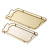 Creative Coffee Cup Stainless Steel Tray Ins Ornament Light Luxury Mirror Binaural Decoration Flat Bottom Square Plate