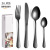 Amazon Cross-Border Products 1010 Stainless Steel Tableware 24-Piece Set Table Knife Fork Spoon Tea Spoon Mail Order Box