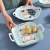 Printing Underglaze Porcelain 8-Inch Single Handle Baking Tray Household Steak Plate Creative Cartoon Cyber Celebrity