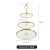 Room Home Light Luxury Gilt Edging Porcelain Double-Layer Cake Plate Three-Layer Afternoon Tea Tableware Dessert Table