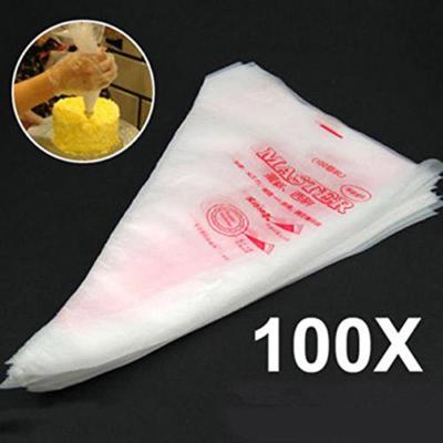 Plastic Disposable Large and Medium Size Small Decorative Bag Pasted Sack Cream Pastry Tube Bags 100