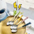 Steel Tableware Children's Tableware Student Travel Portable Tableware Fork Spoon ThreePiece Set Including Chopsticks