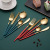 Portable Tableware ThreePiece Set Portugal Spray Paint Minimalist Creative Travel Portable Fork Spoon Chopsticks Sets