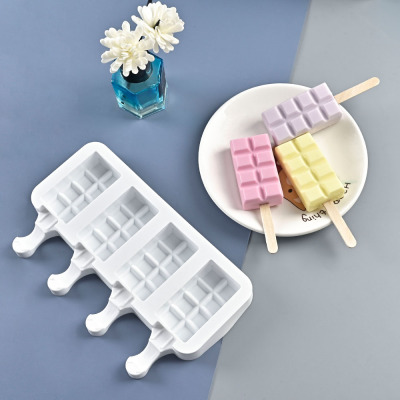 Summer 3-Piece 4-Piece Ice Cream Popsicle Simple Ice Making DIY Edible Silicon Ice Sucker Cheese Ice-Cream Mould