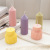 2021 New Aromatherapy Candle Simple Conjoined Geometric Fine Tooth Fine Stripe Pointed Candle Plastic PC Mold