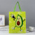 Dried Shrimp New Large Avocado Non-Woven Bag Shopping Portable Handbag Store Non-Woven Takeaway Bag