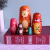 Wooden Russian Matryoshka Doll Five-Layer Painted Jenga Wood Crafts Children's Gift Spot Decoration Grinding