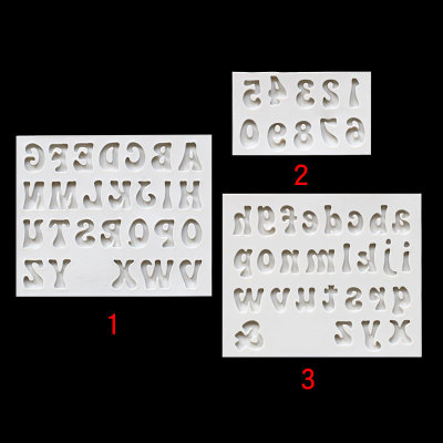 DIY Baking Uppercase and Lowercase Letters Liquid Silicone Mold DIY Fondant Cake Brickearth Chocolate Mold in Stock