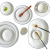 Blue Edge Pure White Flat Ware Bone China Tableware Simple Creative Retro Porcelain Dinner Plate Soup Plate Tangshan