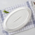 White Ceramic Fish Plate Fish Steaming Plate Thick Edge Oval Household Dish Large Restaurant Restaurant Hotel Tableware