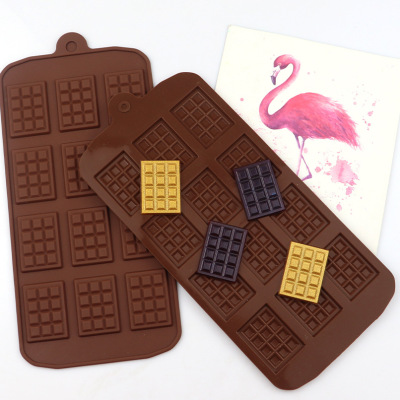 Minghao Creative Waffle Silicone Chocolate Thin Skin Silicone Fondant Mold Y Baking Tool Chocolate Slice Mold