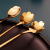 Golden Long Handle Cherry Blossom Spoon Japanese Spoon Hand Gift Flower Stirring Ice Spoon Bird's Nest Coffee Spoon