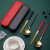 Portable Tableware ThreePiece Set Portugal Spray Paint Minimalist Creative Travel Portable Fork Spoon Chopsticks Sets