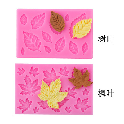 Multiple Leaves Maple Leaf Silicone Mold Leaves Collection Fondant Silicone Mold Cake Decoration Mold