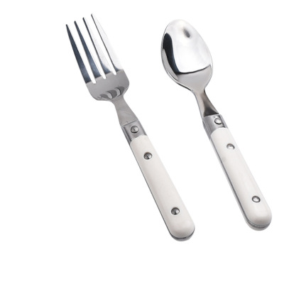Steel Children's Tableware Cute Stainless Steel Children Fork and Spoon Japanese and Korean Household Ins Tableware Set