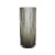European-Style Minimalist Creative Groove Straight Glass Cylindrical Vase Cooked Amber Smoky Gray Decoration Ornaments