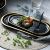 Nordic Style Black Gilt Edging Porcelain Storage Tray Jewelry Tray Dim Sum Plate Dinner Plate Cake Plate Swing Plate