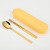 Stainless Steel Chopsticks Spoon Kit Gentiana Green Portable Tableware ThreePiece Set Student Outdoor Korean Tableware