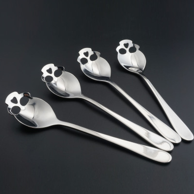 [Patent Authentic] 304 Skull Stainless Steel Spoon Stainless Steel Tableware Stainless Steel Coffee Spoon Sugar Spoon