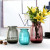Nordic Transparent Vintage Pastoral Style Thick Color Flower Arrangement Water Glass Vase Living Room Creative Simple Ornaments