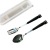 INS Style Good-looking Cartoon Stainless Steel Tableware Spoon Chopsticks Set Cute Children Portable Tableware Set