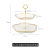 Ceramic Golden Trim DoubleLayer Dessert Table ThreeLayer Dim Sum Plate Wedding Cake Birthday Fruit Plate Display Stand