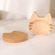 INS Cute Cartoon Cat Seasoning Dish Household Desk Sauce Vinegar Small Wooden Dish Beech Solid Wood Hand Carved Dish