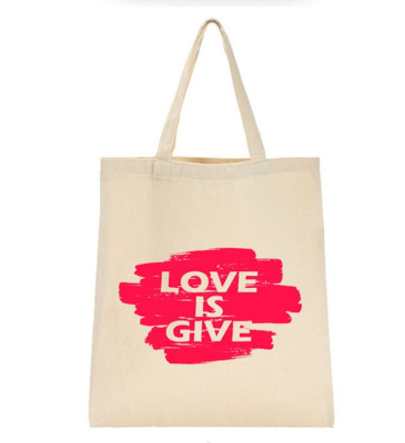 Shopping Bag Factory Wholesale Enterprise Advertising Canvas Bag Creative Pure Cotton Bag Printable Logo Flat Bag