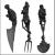 Kitchen Accessories Halloween Gift Skeletal Cutlery Sets Halloween Knife, Fork and Spoon