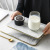 Nordic Marbling Golden Edge Ceramic Plate Creative Home Flat Cutting Board Storage Tray Rectangular Tray Plate Dish