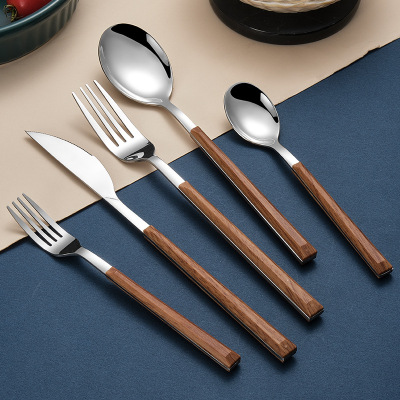 Knife Fork and Spoon Western FoodSteak Dinner Knife Main Meal Spoon Meal Internet Celebrity Tableware Dessert Spoon