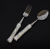 Crystal Diamond 304 Stainless Steel Spoon Fork 3Piece Set Portable Spoon Fork Spoon Adult and Children Tableware