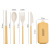 Wheat Straw Foldable Tableware Set Creative Removable Knife, Fork and Spoon Chopsticks Portable Tableware Set