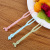 3027 Plastic Fruit Fork Household Disposable Tableware Fruit Two-Tooth Fork Pastry Fork Fruit Fork Wholesale