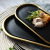 Nordic Style Black Gilt Edging Porcelain Storage Tray Jewelry Tray Dim Sum Plate Dinner Plate Cake Plate Swing Plate