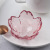 Glass Cherry Blossom Dish Pink Golden Edge Saucer Dish Kitchen Daily Use Seasoning Dish Seasoning Bowl Glass Tableware