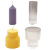 2021 New Aromatherapy Candle Simple Conjoined Geometric Fine Tooth Fine Stripe Pointed Candle Plastic PC Mold