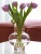 Nordic Ins Pink Transparent Glass Small Vase Decorative Flower Vase High-Grade Home Soft Decoration Creative Decorative Flowerpot