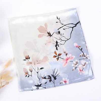 FENNYSUN 60x60cm Small Square Silk Polyester Flowers Pink Ed