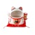 Le Meow 7-Inch Big Mouth Lucky Cat Thousands of Guests Ceramic Candy Box New Year Home Decoration Housewarming Shop Decoration