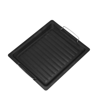 Barbecue Grill Accessories Thickened Barbecue Plate Barbecue Small Fry Pan Non-Stick Grilled Fish Barbecue Pan Wholesale