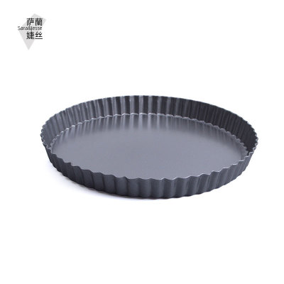 9.5 Inch 24cm round Live Bottom Chrysanthemum Plate Plate Pizza Pan Non-Stick Carbon Steel Pizza Grill
