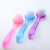 Nail Beauty Polish Removing Dust Brush Plastic Transparent Long Handle round Head Nail Brush with Lid