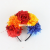 New Mexican Peony Flower Bead Line Headdress Artificial Rose Flower Head Buckle Halloween Party Headband